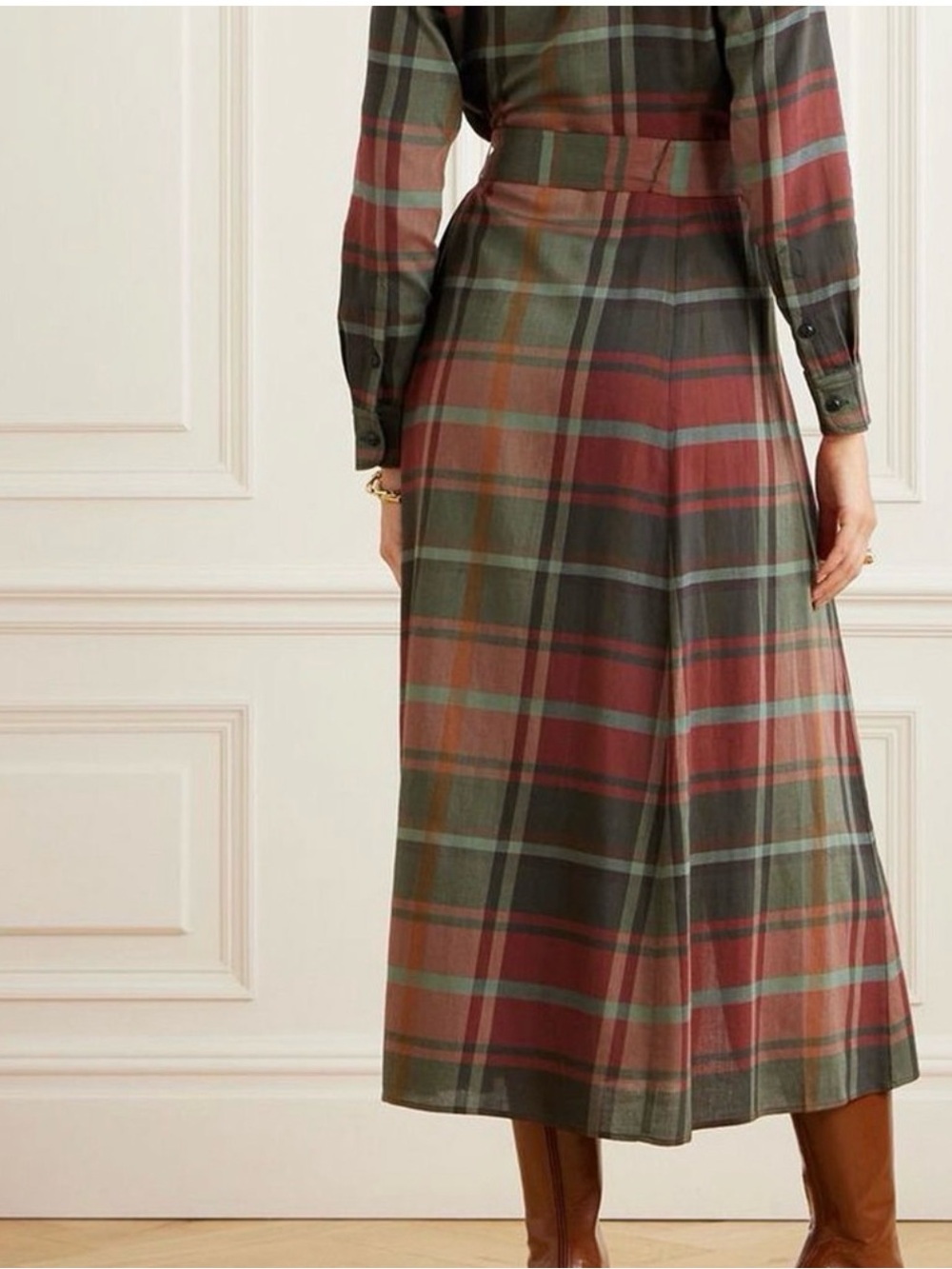 Polo Ralph Lauren Checked Cotton-Blend Maxi Dress - Picture 2 of 13
